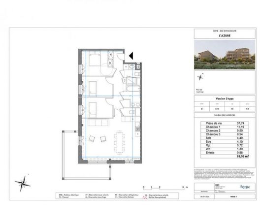 APPARTEMENT T4 89 M2 BORD DE MER AYTRE