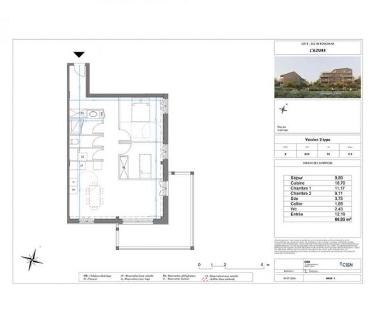 APPARTEMENT T3 67 M2 BORD DE MER AYTRE