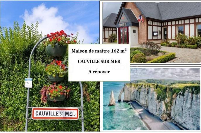 MAISON  DE MAîTRE BORD DE MER CAUVILLE SUR MER