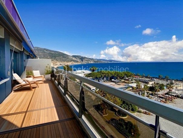 PENTHOUSE DUPLEX T6 196 M2 TERRASSE BORD DE MER ROQUEBRUNE CAP MARTIN