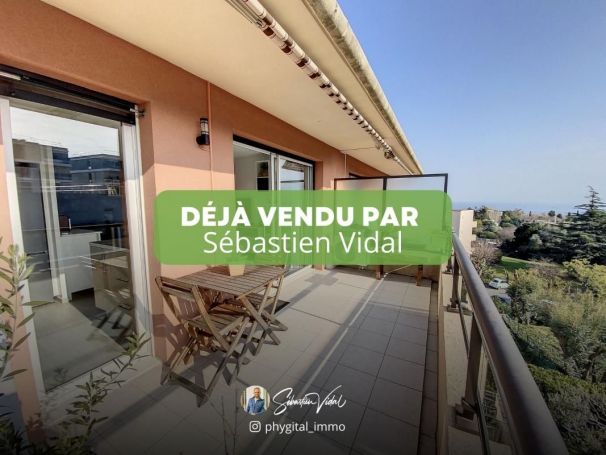 APPARTEMENT T2 44 M2 TERRASSE VUE MER ANTIBES