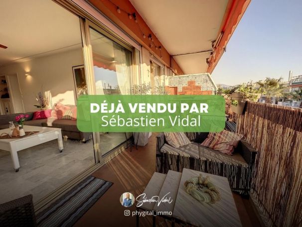 APPARTEMENT T3 70 M2 TERRASSE BORD DE MER CAGNES SUR MER