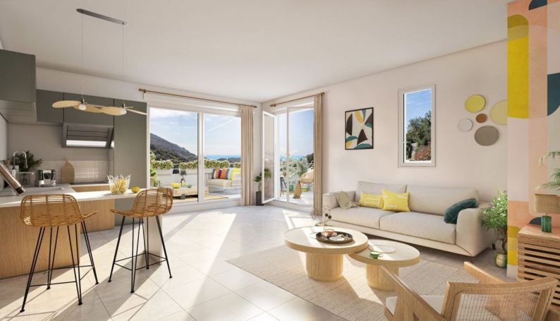 A vendre APPARTEMENT T2 42 M² VUE MER MENTON