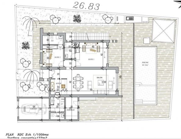 A louer MAISON  CONTEMPORAINE BORD DE MER MIDOUN DJERBA