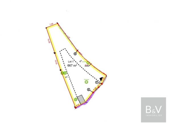 A vendre terrain constructible 667 M² SAINT MARTIN DE HINX