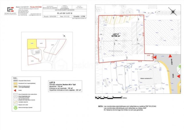 A vendre Proche du Village de la Roque d'AnthEron Terrain constructible 700m2La Roque D Antheron