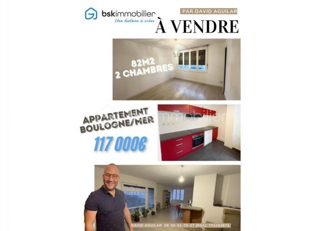 APPARTEMENT T3 82 M2 BORD DE MER BOULOGNE SUR MER