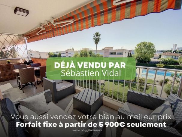 APPARTEMENT T3 65 M2 TERRASSE VUE MER ANTIBES