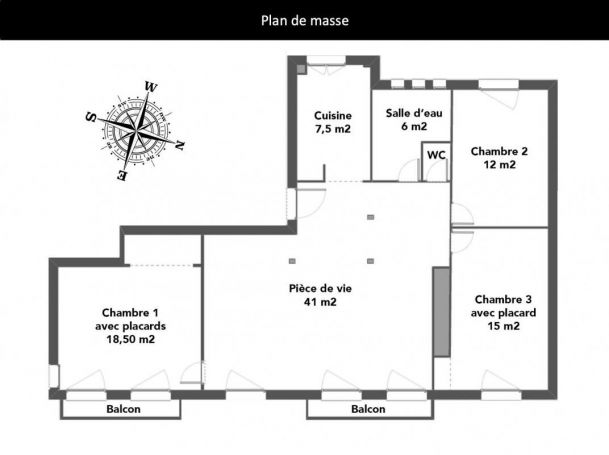 APPARTEMENT T4 101 M2  CAEN