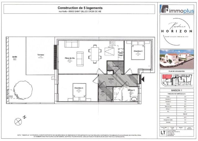 A vendre MAISON 3 PIECES 57 M2 BORD DE MER SAINT GILLES CROIX DE VIE
