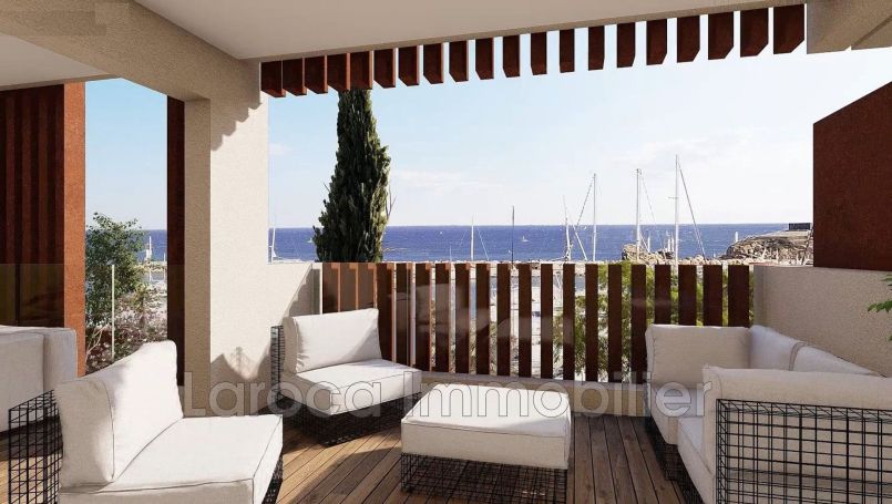 A louer APPARTEMENT DE PRESTIGE NEUF T4 98 M2 TERRASSE PIEDS DANS L'EAU BANYULS SUR MER Front de mer